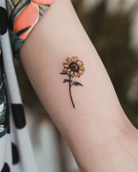 small sunflower tattoo